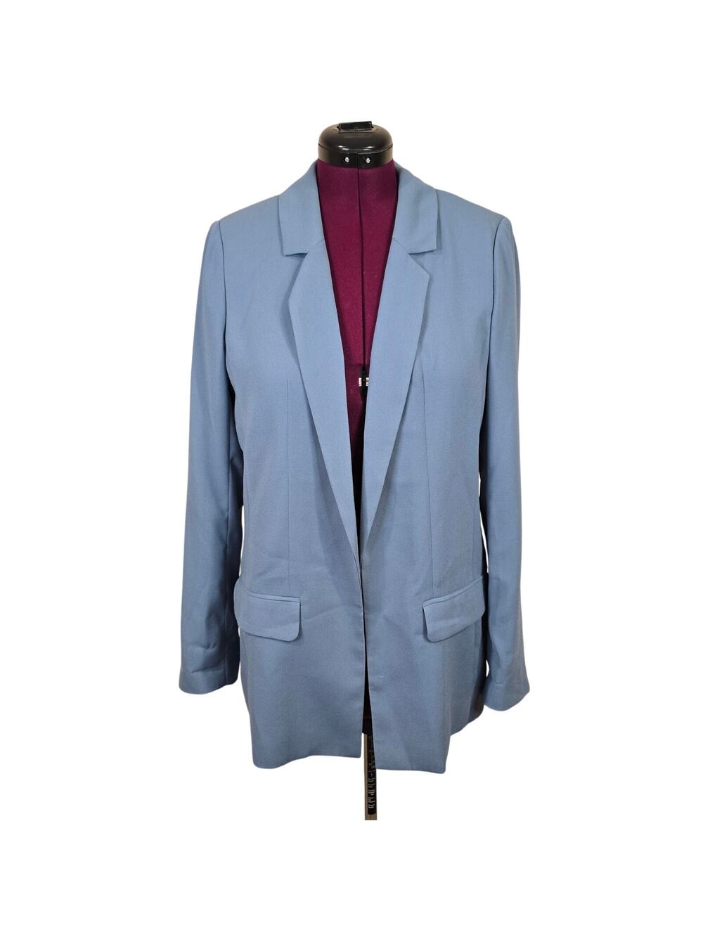 Women's Eden Ruth "Addison" Blue Open Front Blazer Jacket | Size XL